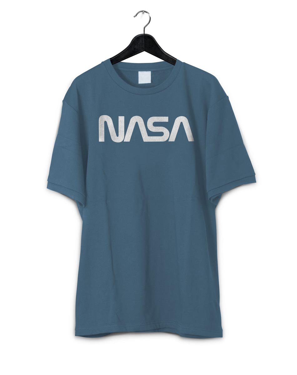 NASA Approved Worm Logo Vintage Retro Graphic 80s Ringer T-Shirt